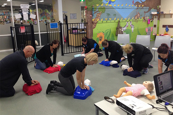 Workplace CPR refresher and First Aid training with WJS Training at the office