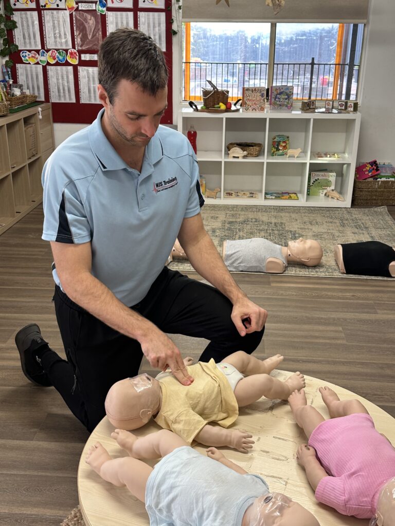 Onsite CPR training delivered at childcare centre